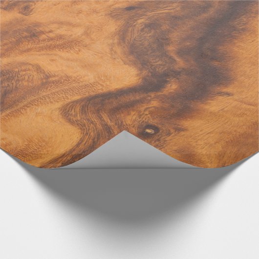 Papier Cadeau Conception Brown en bois (Coin)