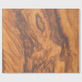 Papier Cadeau Conception Brown en bois (Plat)