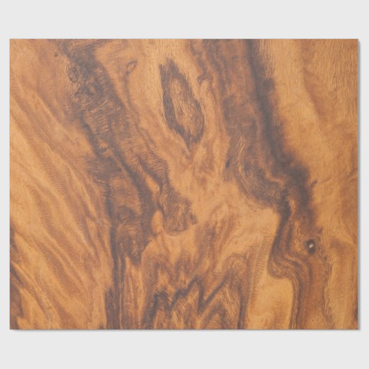 Papier Cadeau Conception Brown en bois (Plat)