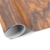 Papier Cadeau Conception Brown en bois (Coin rond)