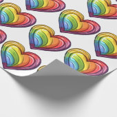 Papier Cadeau Conception cardiaque gay pride (Coin)