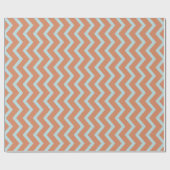 Papier Cadeau Conception Chevron Bold : Rayure Orange et Bleu Cl (Plat)