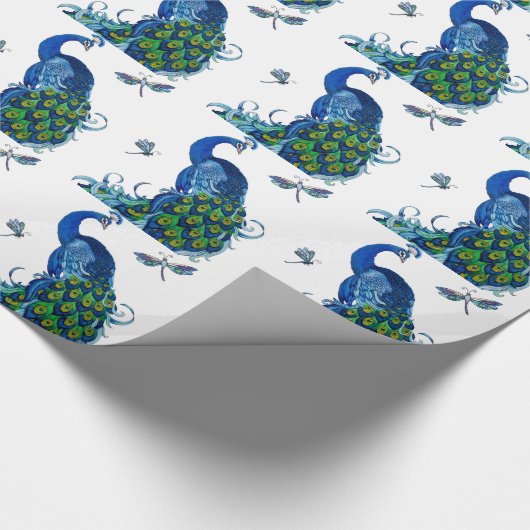 Papier Cadeau Conception classique de paon et libellule (Coin)