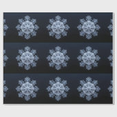 Papier Cadeau Conception complexe de flocon de neige sur Arrière (Plat)
