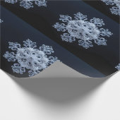 Papier Cadeau Conception complexe de flocon de neige sur Arrière (Coin)