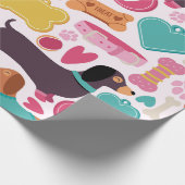 Papier Cadeau Conception Dachshund joueuse (Coin)