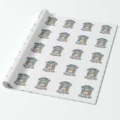 Papier Cadeau Conception d'amant de chien de queue de bonheur_1 (Déroulé)