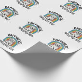 Papier Cadeau Conception d'amant de chien de queue de bonheur_1 (Coin)