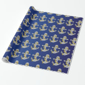 Papier Cadeau Conception d'ancre de toute couleur de fond (Déroulé)