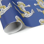 Papier Cadeau Conception d'ancre de toute couleur de fond (Coin rond)