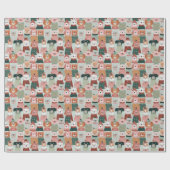 Papier Cadeau conception d'animal charmant (Plat)