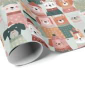 Papier Cadeau conception d'animal charmant (Coin rond)