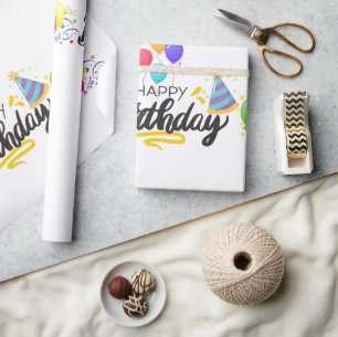 Papier Cadeau Conception d'anniversaire Article-02