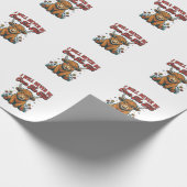 Papier Cadeau Conception d'anniversaire drôle de vache highland (Coin)