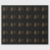 Papier Cadeau Conception d'arbre de léopard de vacances chic (Plat)