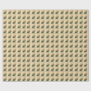 Papier Cadeau Conception d'art rétro géométrique abstrait du mil