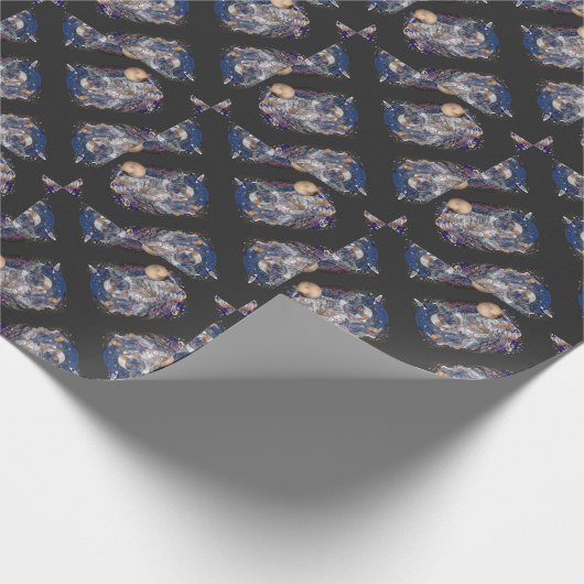 Papier Cadeau Conception d'astronaute (Coin)