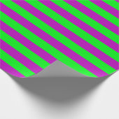 Papier Cadeau Conception de bandes violettes et vertes (Coin)