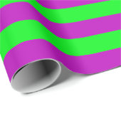 Papier Cadeau Conception de bandes violettes et vertes (Coin rond)