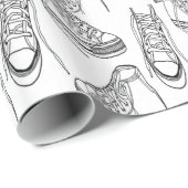 Papier Cadeau Conception de baskets (Coin rond)