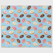 Papier Cadeau Conception de beignets en carrés (Plat)