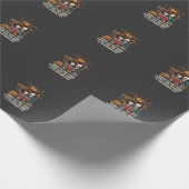 Papier Cadeau Conception de bibliothèque de squelette d'Hallowee (Coin)