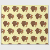Papier Cadeau Conception de bison de couleur de fond (Plat)
