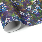 Papier Cadeau Conception de blitz Blue Bonnet du Texas (Coin rond)