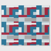 Papier Cadeau Conception de bloc rétro 4 (Plat)
