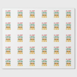 Papier Cadeau Conception de boisson de vacances Christmas Brew