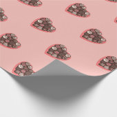 Papier Cadeau Conception de bonbons en chocolat Valentines en fo (Coin)