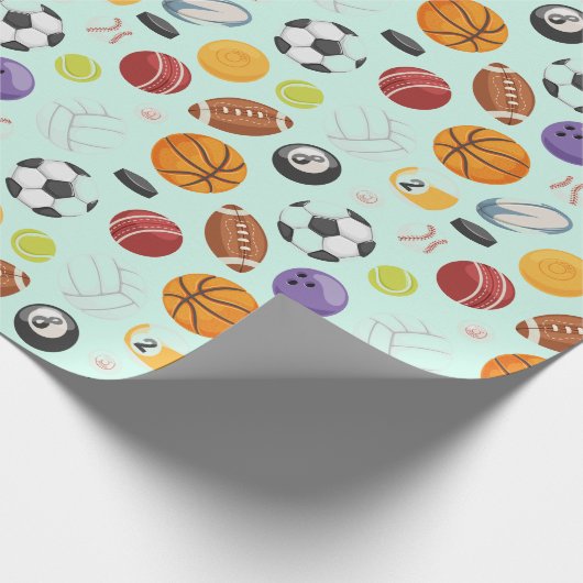 Papier Cadeau Conception de boules de sport (Coin)