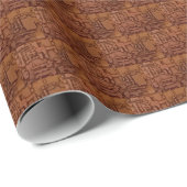 Papier Cadeau conception de briques de circuit de bronze (Coin rond)