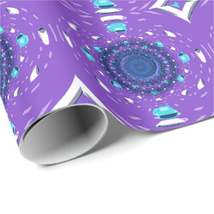 Papier Cadeau Conception de café dimensionnel violet