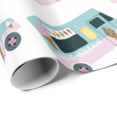 Papier Cadeau Conception de camion à glace (Coin rond)