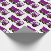 Papier Cadeau Conception de camion violet (Coin)
