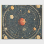 Papier Cadeau Conception de cartes célestes centrées sur les jup (Plat)