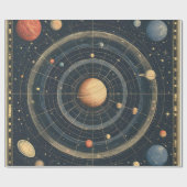 Papier Cadeau Conception de cartes célestes centrées sur les jup (Plat)