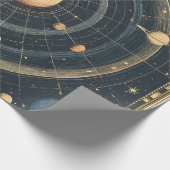 Papier Cadeau Conception de cartes célestes centrées sur les jup (Coin)