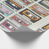 Papier Cadeau Conception de cassette de musique vintage (Coin)