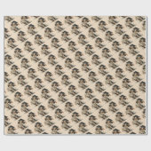 Papier Cadeau Conception de célébration de diplômé chiot mignon (Plat)