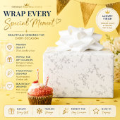 Papier Cadeau Conception de célébration de mariage romantique de
