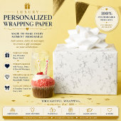 Papier Cadeau Conception de célébration de mariage romantique de