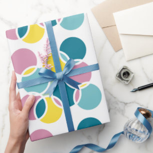Papier Cadeau Conception de cercle coloré – Impression géométriq