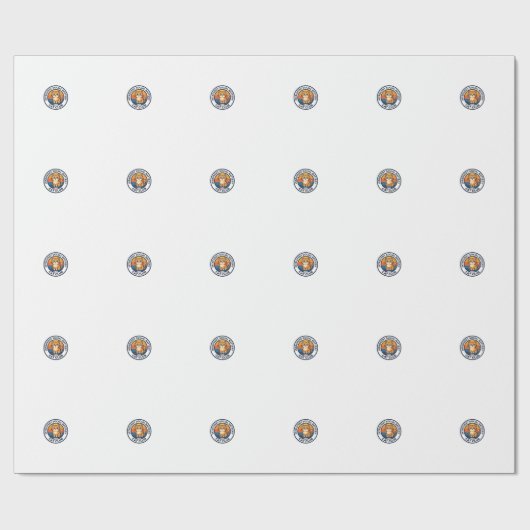 Papier Cadeau Conception de chat de batterie sociale introverti (Plat)