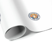 Papier Cadeau Conception de chat de batterie sociale introverti (Coin rond)