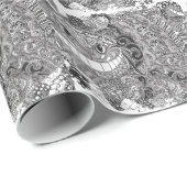 Papier Cadeau Conception de chat de Cheshire (Coin rond)