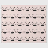 Papier Cadeau Conception de chat mignon | Illustration féline ad (Plat)