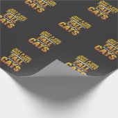 Papier Cadeau Conception de chats fille d'automne Halloween_1 (Coin)