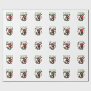 Papier Cadeau Conception de chemise de coq de papa de poulet vin
